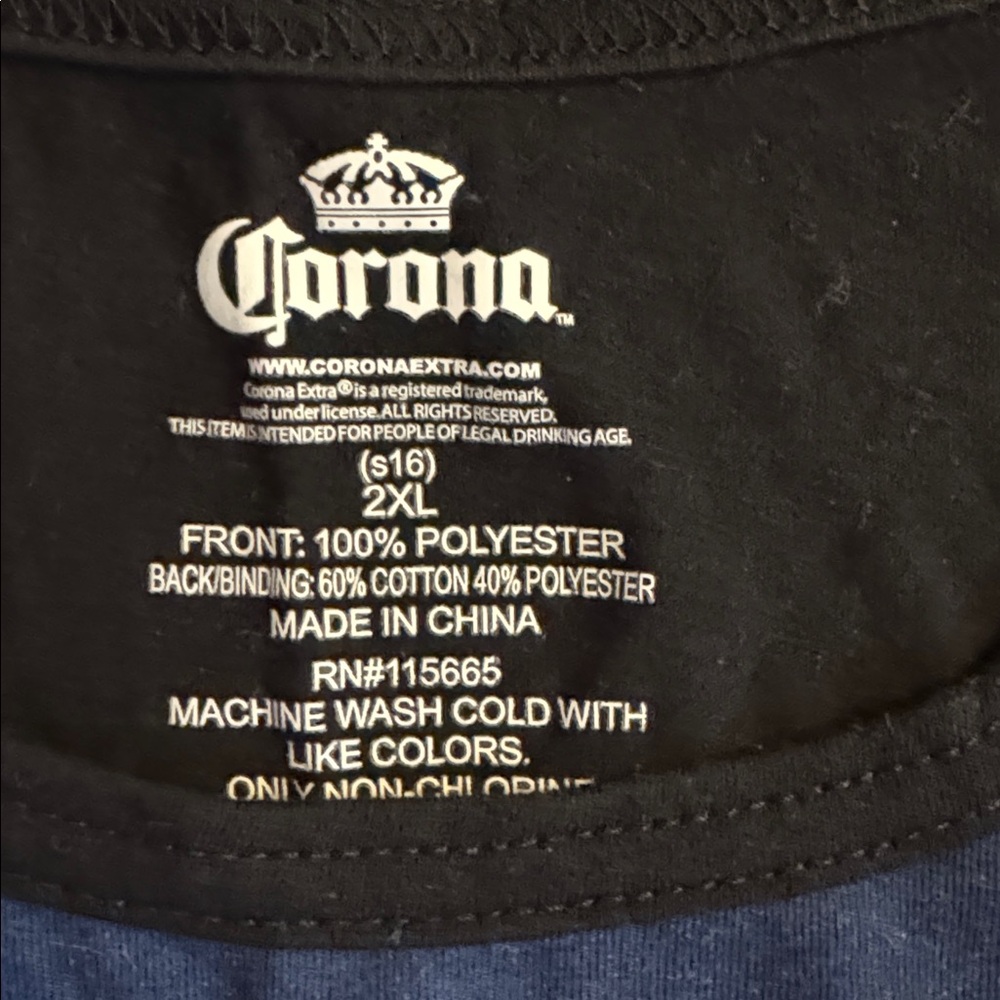 Corona Navy Blue/ White Tank Top Bundle, LG & 2XL,NWOT - Picture 5 of 7